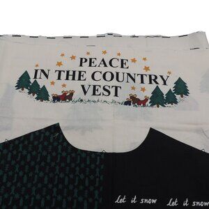 DIY Christmas Vest Sewing Kit "Peace In The Country" Pattern Fabric